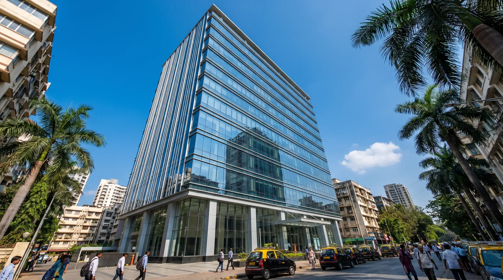Aspect Global by day — unitized glass façade