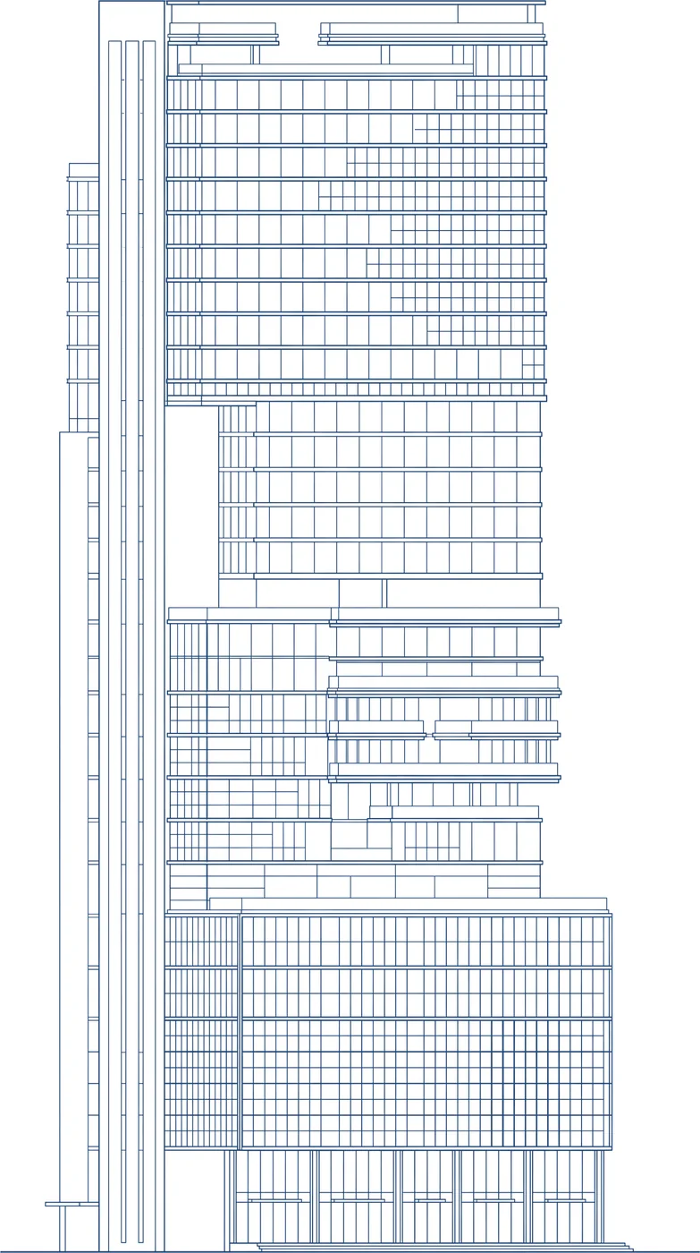 Architectural elevation study of GMA 63