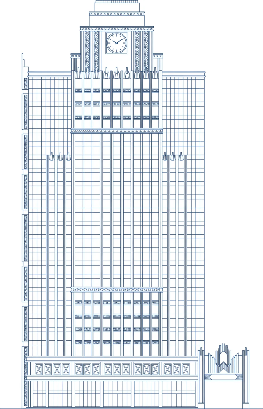 Architectural elevation study of Miraya Towers