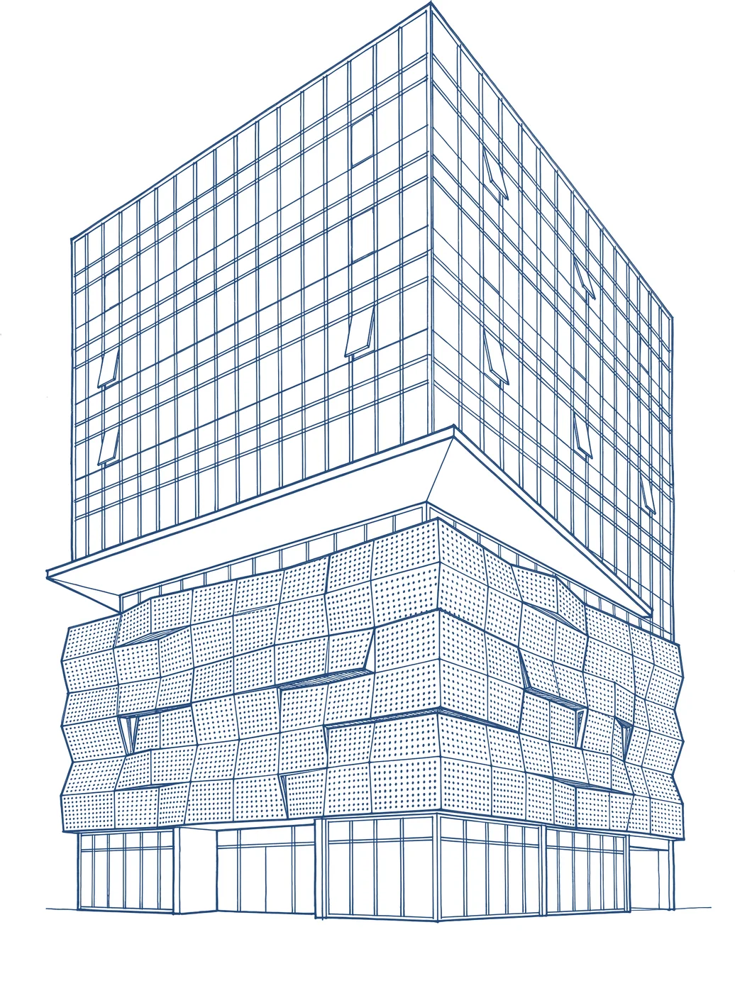 Architectural elevation study of Prime Square