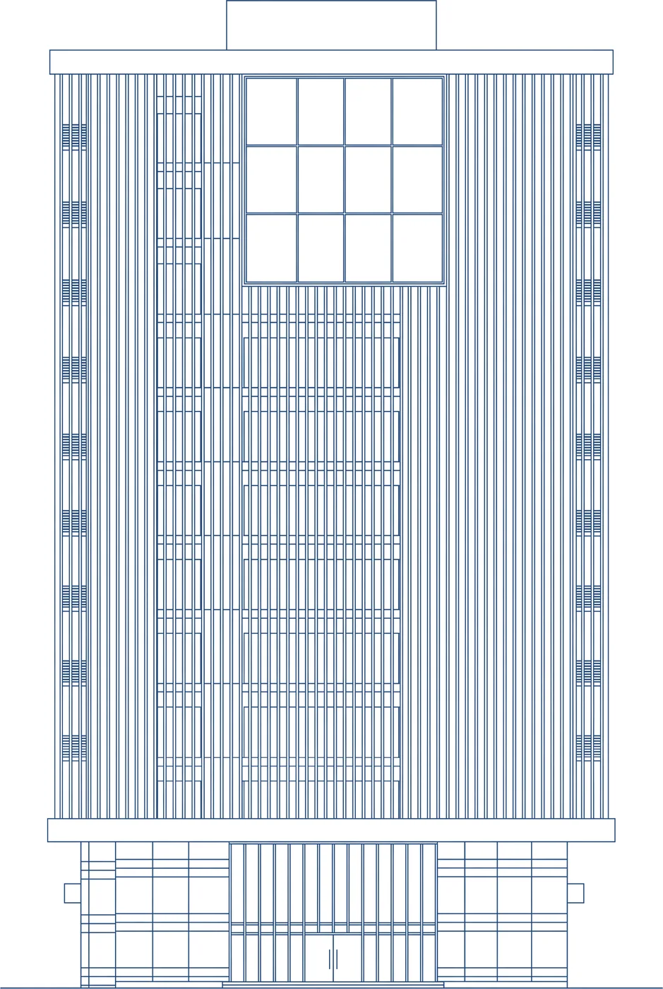 Architectural elevation study of Solar Industries HQ